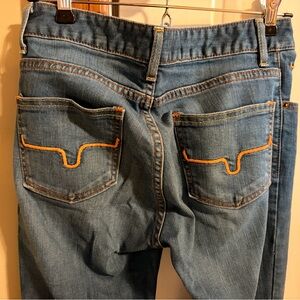 Kimes Ranch Women's Boot Cut Jeans - Blue with Orange Stitching
